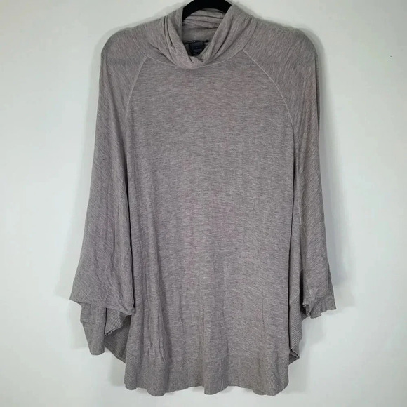 Chelsea & Theodore Sweater Women’s Large Tan Loose Cowl Neck Dolman Top - Picture 1 of 7